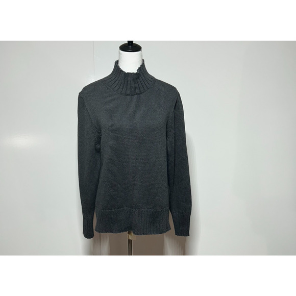 J Crew Sweater Womens XL Gray Ribbed Turtleneck Pullover Long Sleeve Career - Picture 2 of 10
